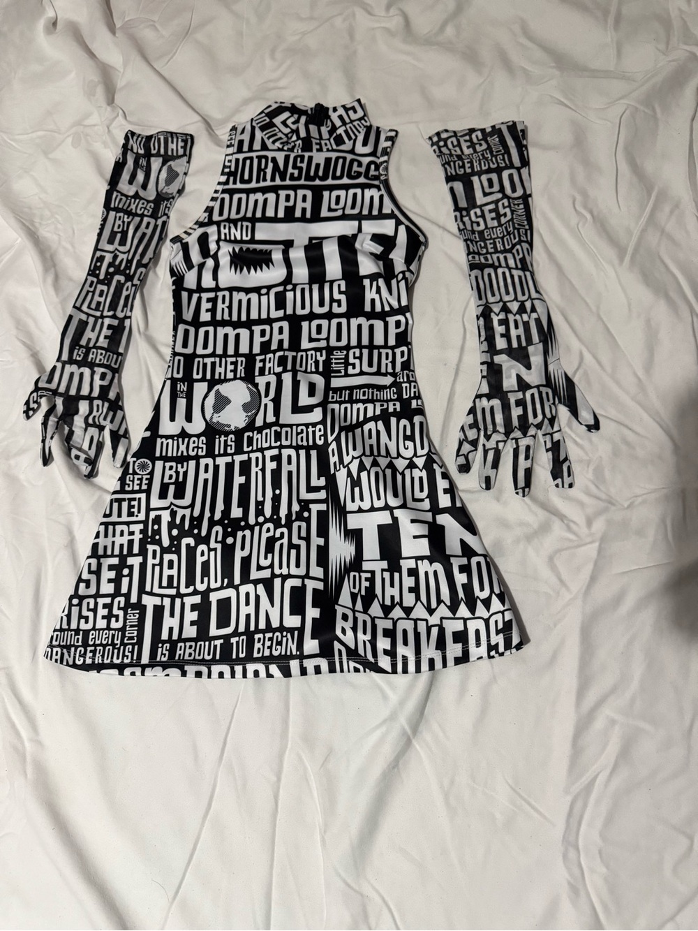 Dolls Kill x Willy Wonka Dipping Dreams Dress w/ Gloves